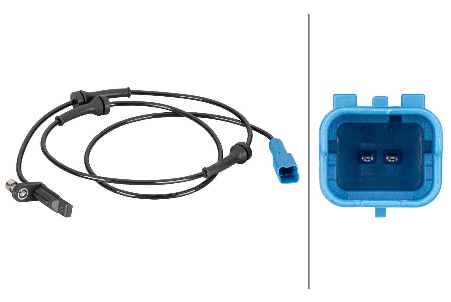 HELLA 6PU 012 806-701 Sensor, Raddrehzahl - 2-polig - Vorderachse beidseitig - Kabel: 1165mm