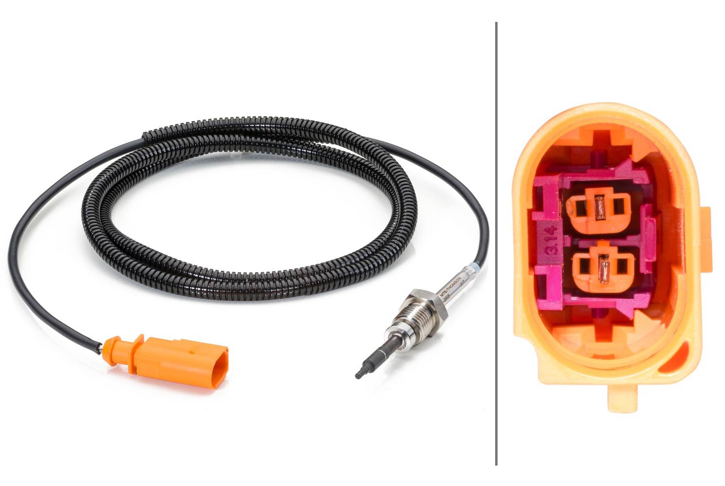 HELLA 6PT 014 494-251 Sensor, Abgastemperatur - 2-polig - geschraubt - Kabel: 1250mm