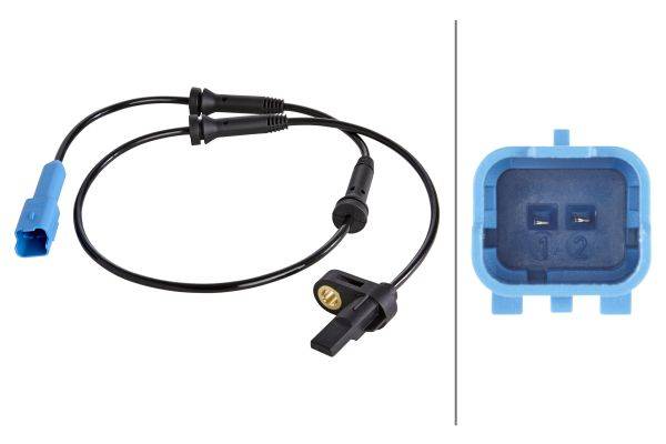 HELLA 6PU 009 106-901 Sensor, Raddrehzahl - 12V - Hinterachse beidseitig - Kabel: 783mm