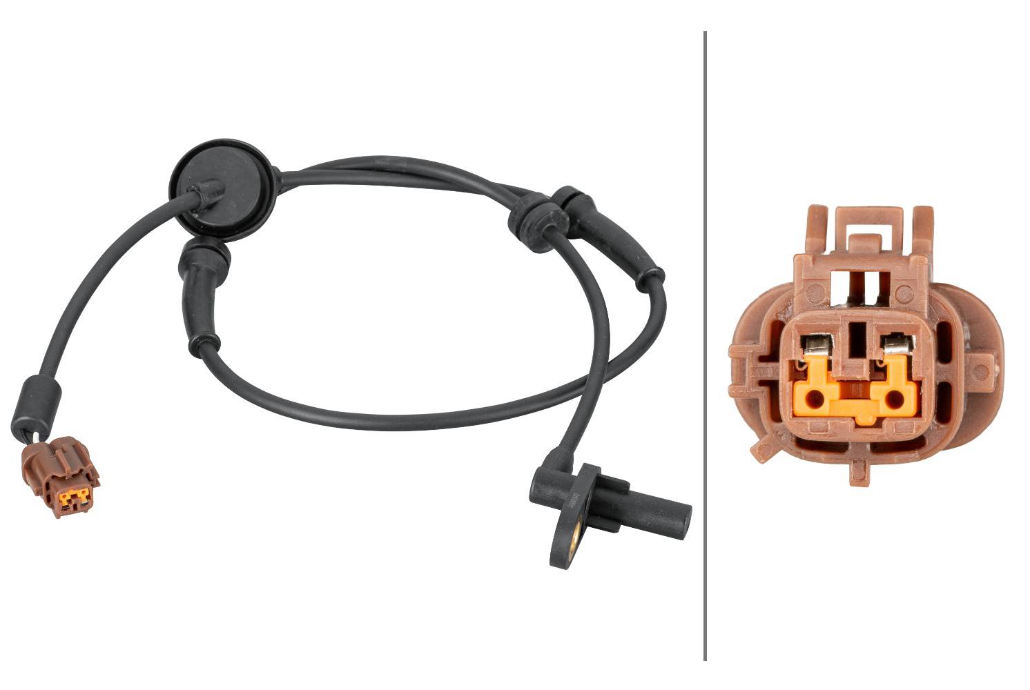 HELLA 6PU 012 806-761 Sensor, Raddrehzahl - 2-polig - vorne links - Kabel: 840mm