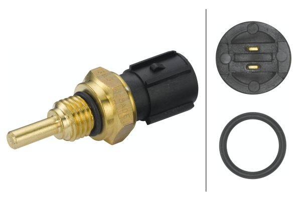 HELLA 6PT 009 107-511 Sensor, Kühlmitteltemperatur - 12V - geschraubt