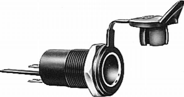 HELLA 8JB 004 777-001 Steckdose - Einbau - Stecker: Flachstecker - Kunststoffgehäuse - DIN/ISO: 4165