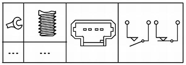 HELLA 6DD 008 622-811 Bremslichtschalter - 12V - Anschlussanzahl: 4 - Bajonett - Wechselschalter - e