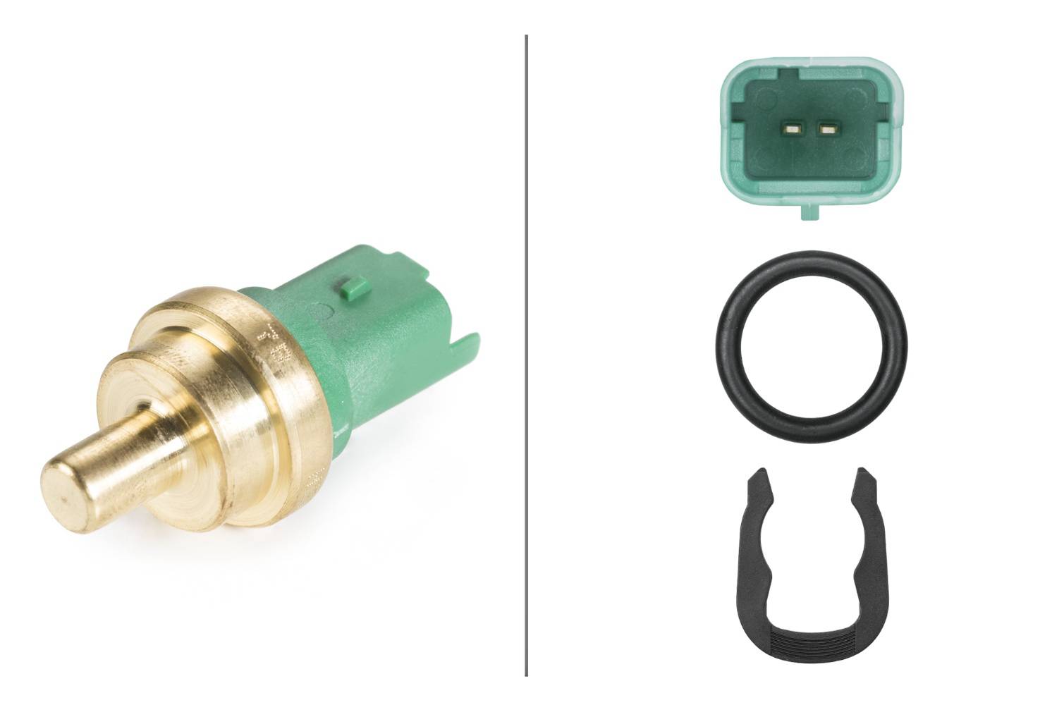 HELLA 6PT 009 309-391 Sensor, Kühlmitteltemperatur - 12V - gesteckt - Kunststoffgehäuse