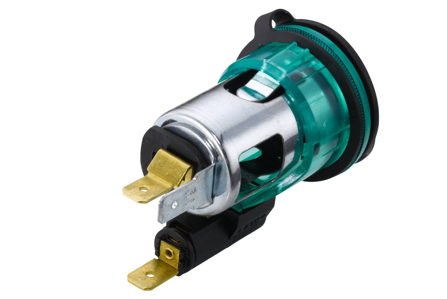 HELLA 8JB 008 023-011 Steckdose - 12V - Einbau - Stecker: Flachstecker - grün