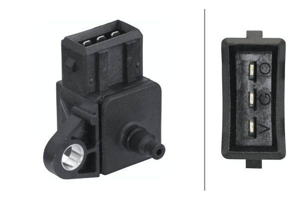 HELLA 6PP 009 400-321 Sensor, Saugrohrdruck - 5V
