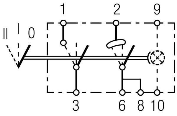 HELLA 6RH 004 570-671 Schalter - Kippbetätigung - Ausstattungsvar.: II+I-0 - Anschlussanzahl: 7 - mi