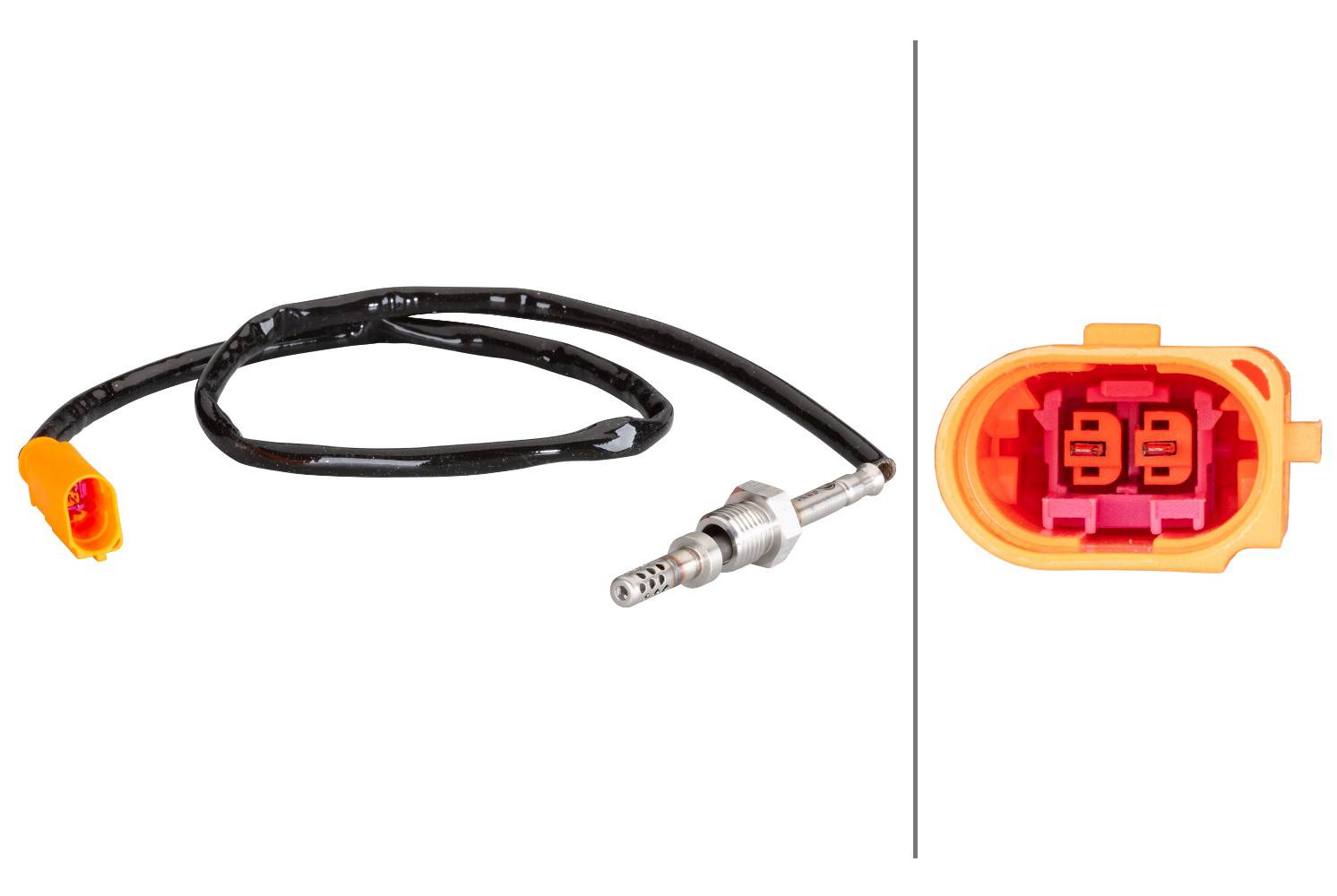 HELLA 6PT 010 376-271 Sensor, Abgastemperatur - 2-polig - geschraubt - Kabel: 615mm
