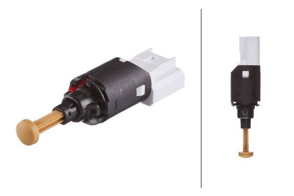 HELLA 6DD 010 966-361 Bremslichtschalter - Anschlussanzahl: 4 - Steckerfarbe: grau - mechanisch