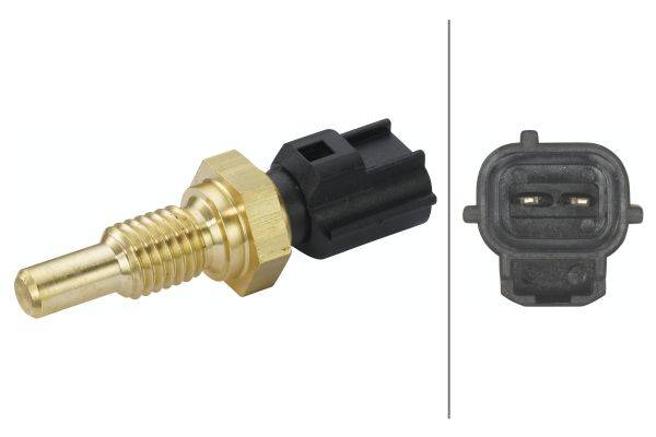 HELLA 6PT 009 309-411 Sensor, Öltemperatur - 12V - geschraubt