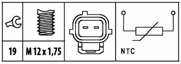 HELLA 6PT 009 309-411 Sensor, Öltemperatur - 12V - geschraubt