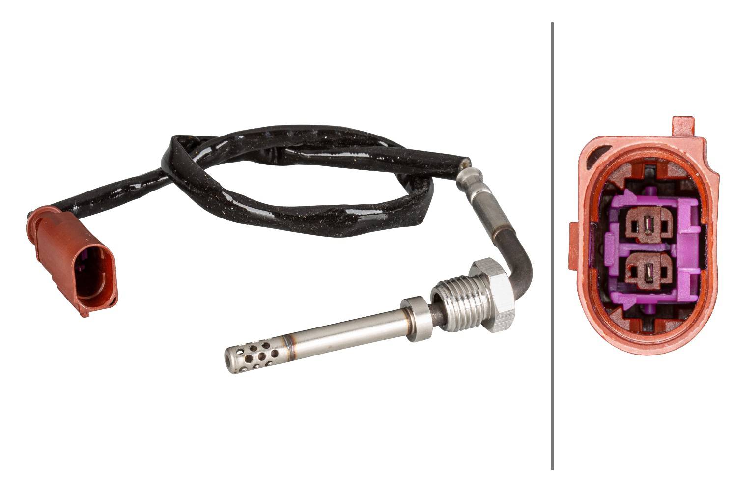 HELLA 6PT 010 376-171 Sensor, Abgastemperatur - 2-polig - geschraubt - Kabel: 695mm