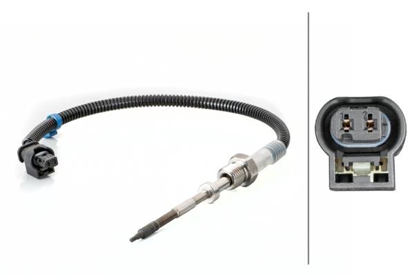 HELLA 6PT 014 494-501 Sensor, Abgastemperatur - 2-polig - geschraubt - Kabel: 290mm