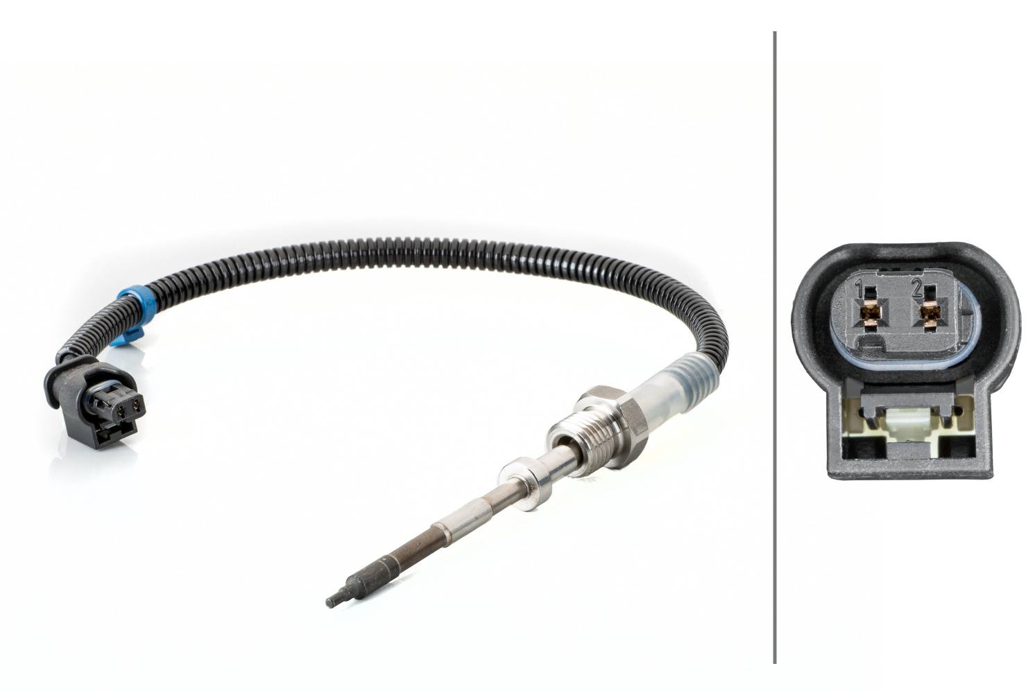 HELLA 6PT 014 494-501 Sensor, Abgastemperatur - 2-polig - geschraubt - Kabel: 290mm