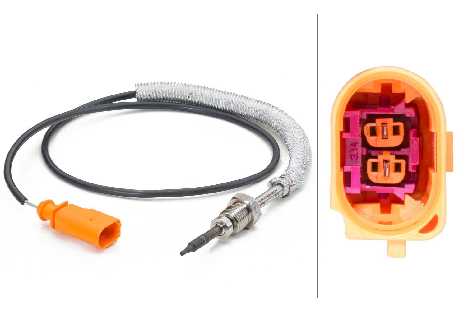 HELLA 6PT 014 494-051 Sensor, Abgastemperatur - 2-polig - geschraubt - Kabel: 580mm