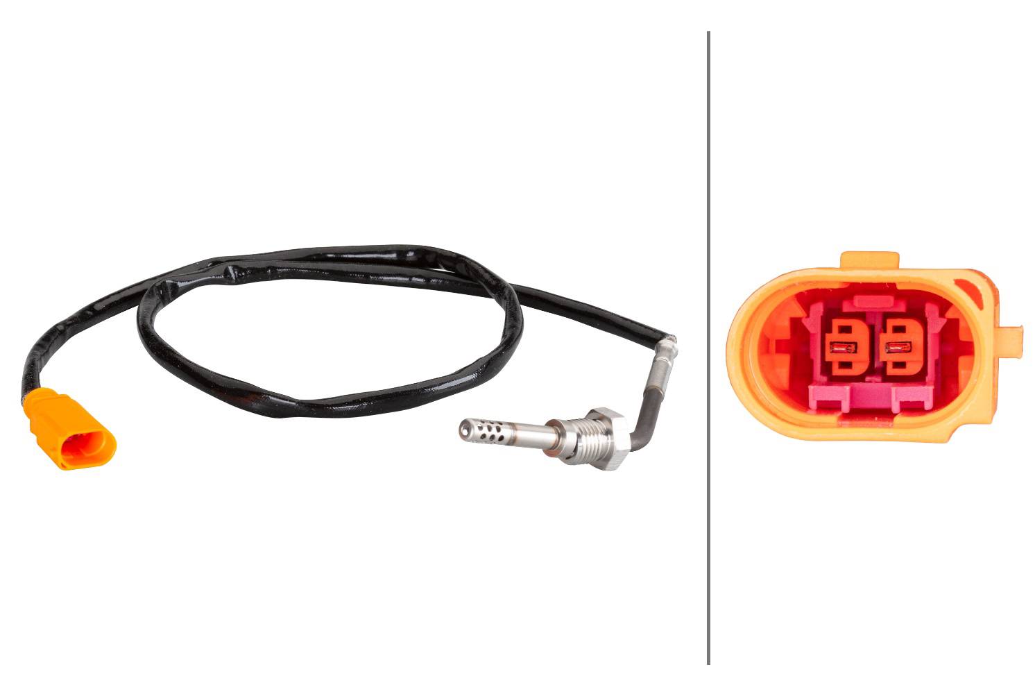 HELLA 6PT 010 376-261 Sensor, Abgastemperatur - 2-polig - geschraubt - Kabel: 735mm