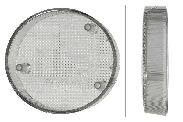 HELLA 9EL 990 354-041 Lichtscheibe, Blinkleuchte Combi 120/133 - Lichtscheibenfarbe: grau - hinten/r
