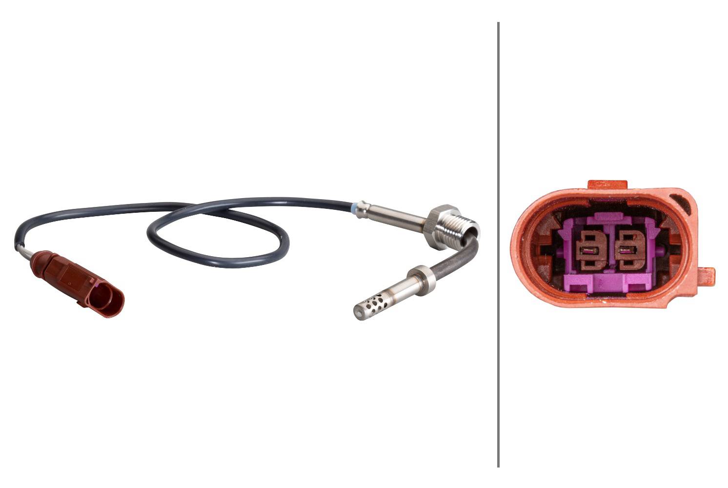 HELLA 6PT 010 376-151 Sensor, Abgastemperatur - 2-polig - geschraubt - Kabel: 395mm
