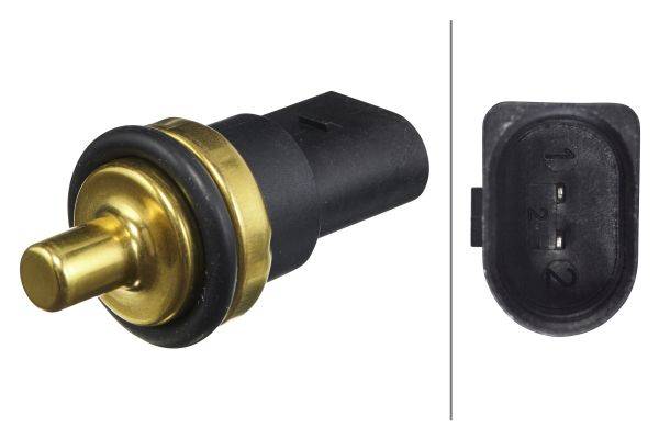 HELLA 6PT 009 309-331 Sensor, Kühlmitteltemperatur - 12V - gesteckt - mit Dichtung - mit Sicherungsr
