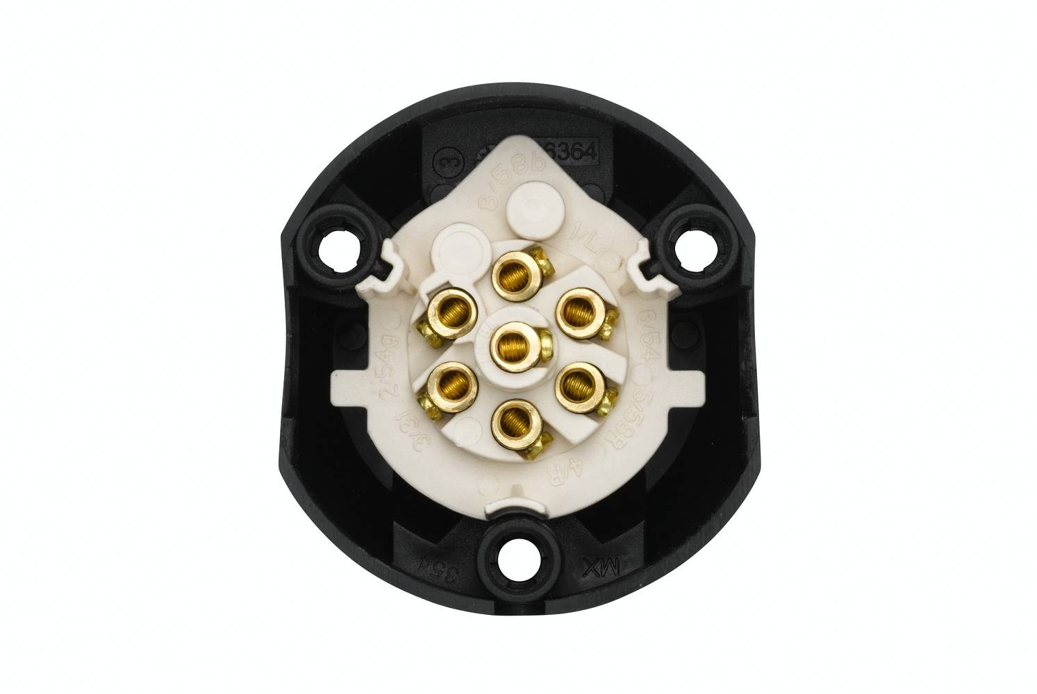 HELLA 8JB 001 943-041 Steckdose - 12V - 7-polig - Zinnbronze - Kunststoffgehäuse - Gehäusefarbe: sch