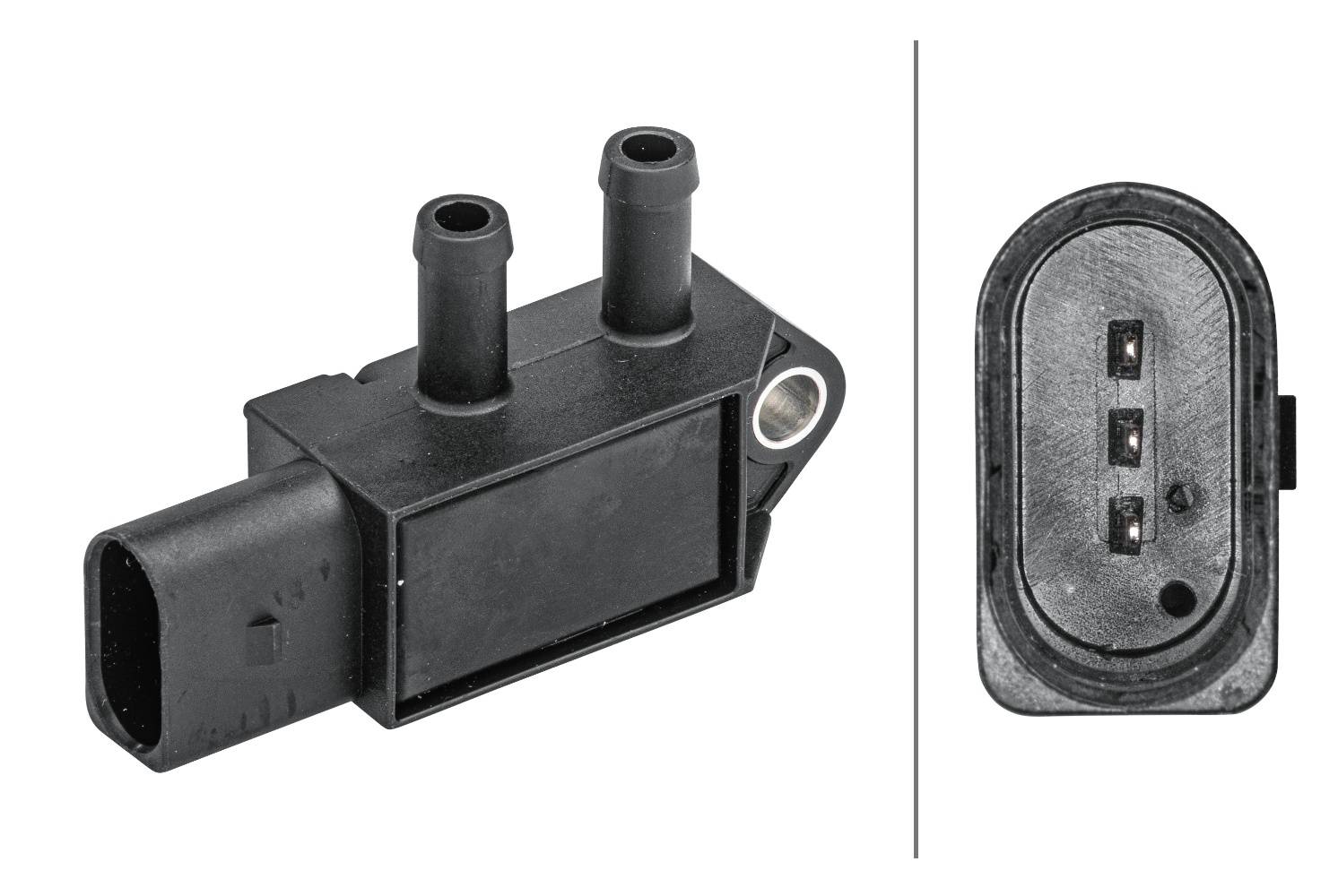 HELLA 6PP 009 409-161 Sensor, Abgasdruck - 3-polig - geschraubt