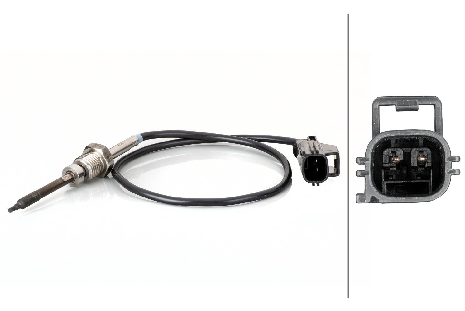 HELLA 6PT 014 494-451 Sensor, Abgastemperatur - 2-polig - geschraubt - Kabel: 440mm
