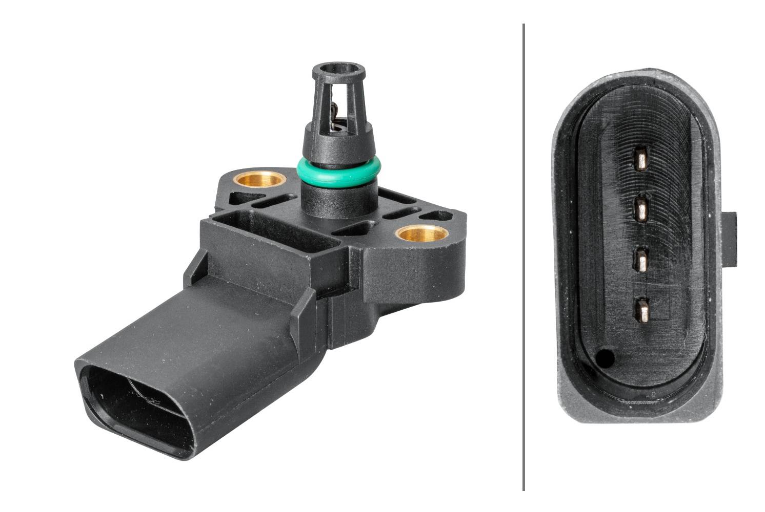 HELLA 6PP 009 400-251 Sensor, Ladedruck - 4-polig - geschraubt