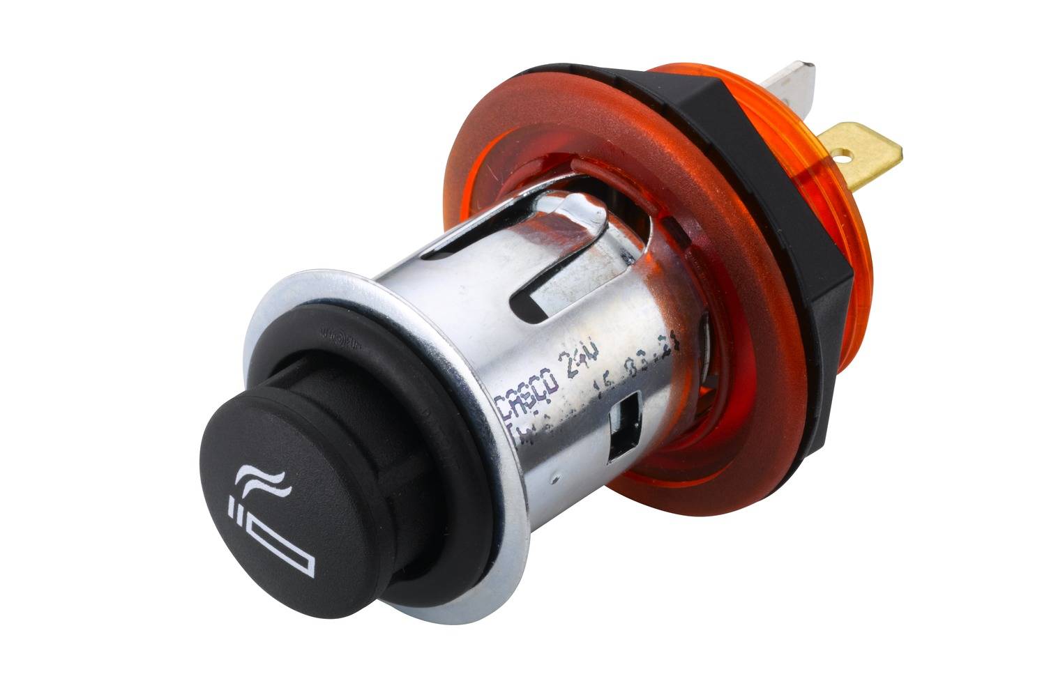 HELLA 8EZ 008 021-051 Zigarettenanzünder - 24V - Einbau - Stecker: Flachstecker - rot