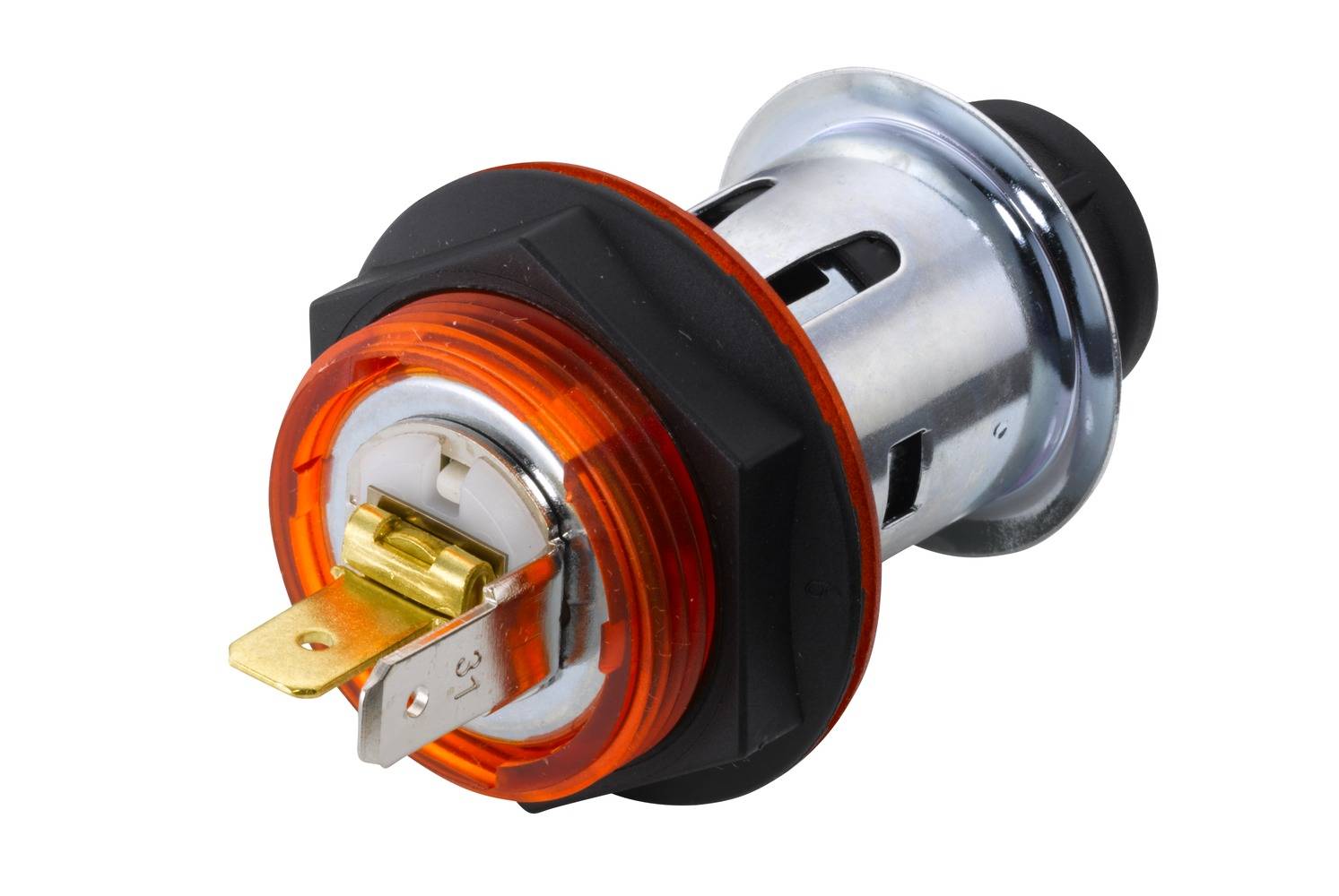HELLA 8EZ 008 021-051 Zigarettenanzünder - 24V - Einbau - Stecker: Flachstecker - rot