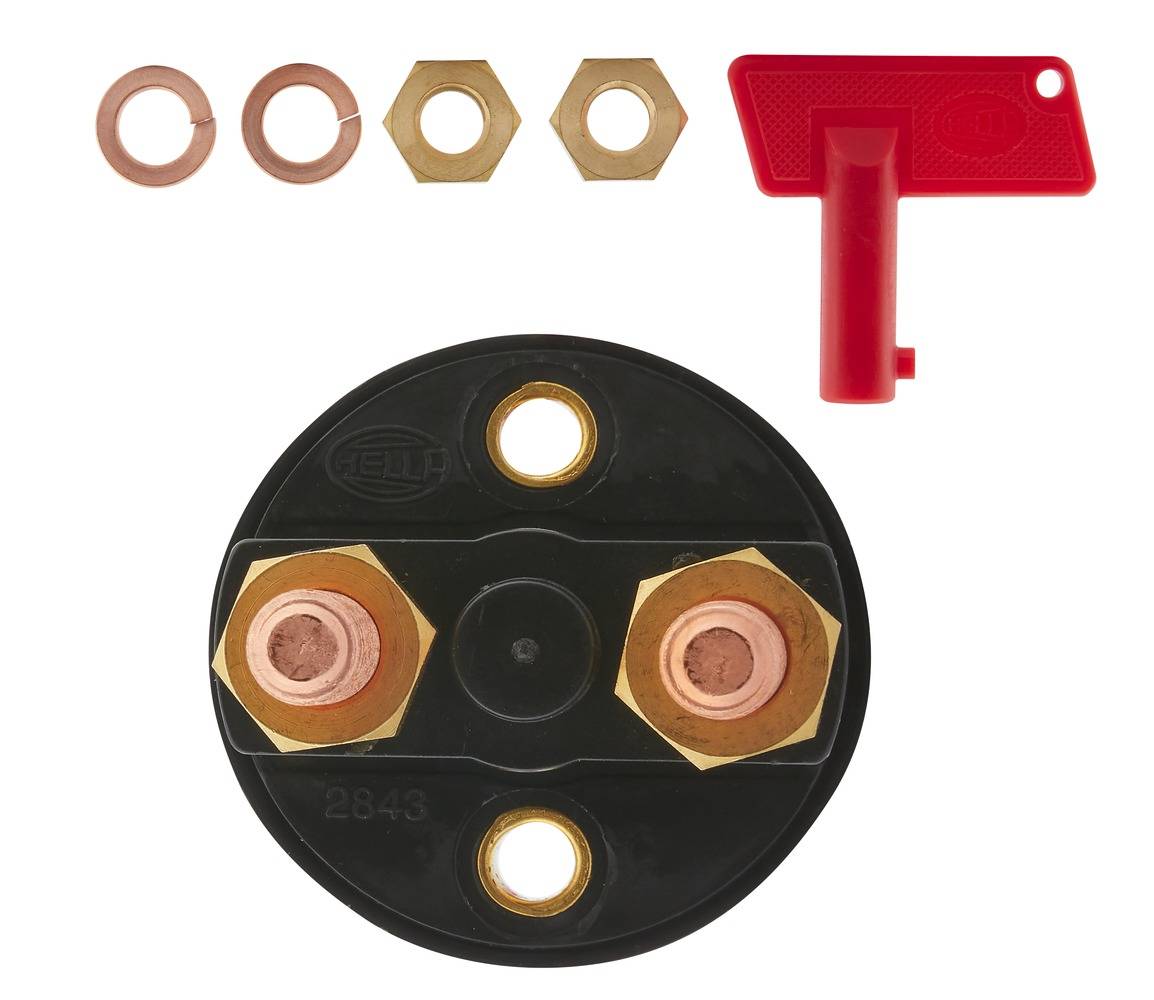HELLA 6EK 002 843-001 Hauptschalter, Batterie - S33 - Drehbetätigung - Anschlussanzahl: 2 - geschrau