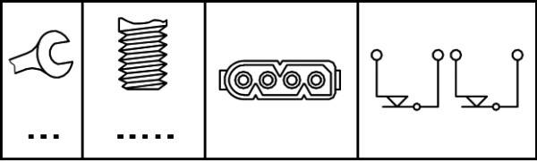 HELLA 6DF 007 666-001 Bremslichtschalter - 12V - Anschlussanzahl: 4 - geclipst - Öffner - elektrisch