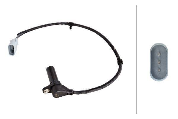 HELLA 6PU 009 146-541 Impulsgeber, Kurbelwelle - 12V - 3-polig - Kabel: 610mm