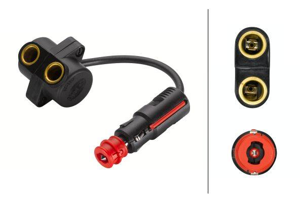 HELLA 8JB 008 032-001 Elektroleitung, Zigarettenanzünderanschluss - Länge: 120mm