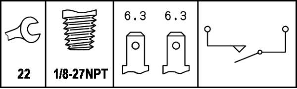 HELLA 6DF 007 669-001 Bremslichtschalter - 12V - Anschlussanzahl: 2 - Flachstecker - Schließer - hyd