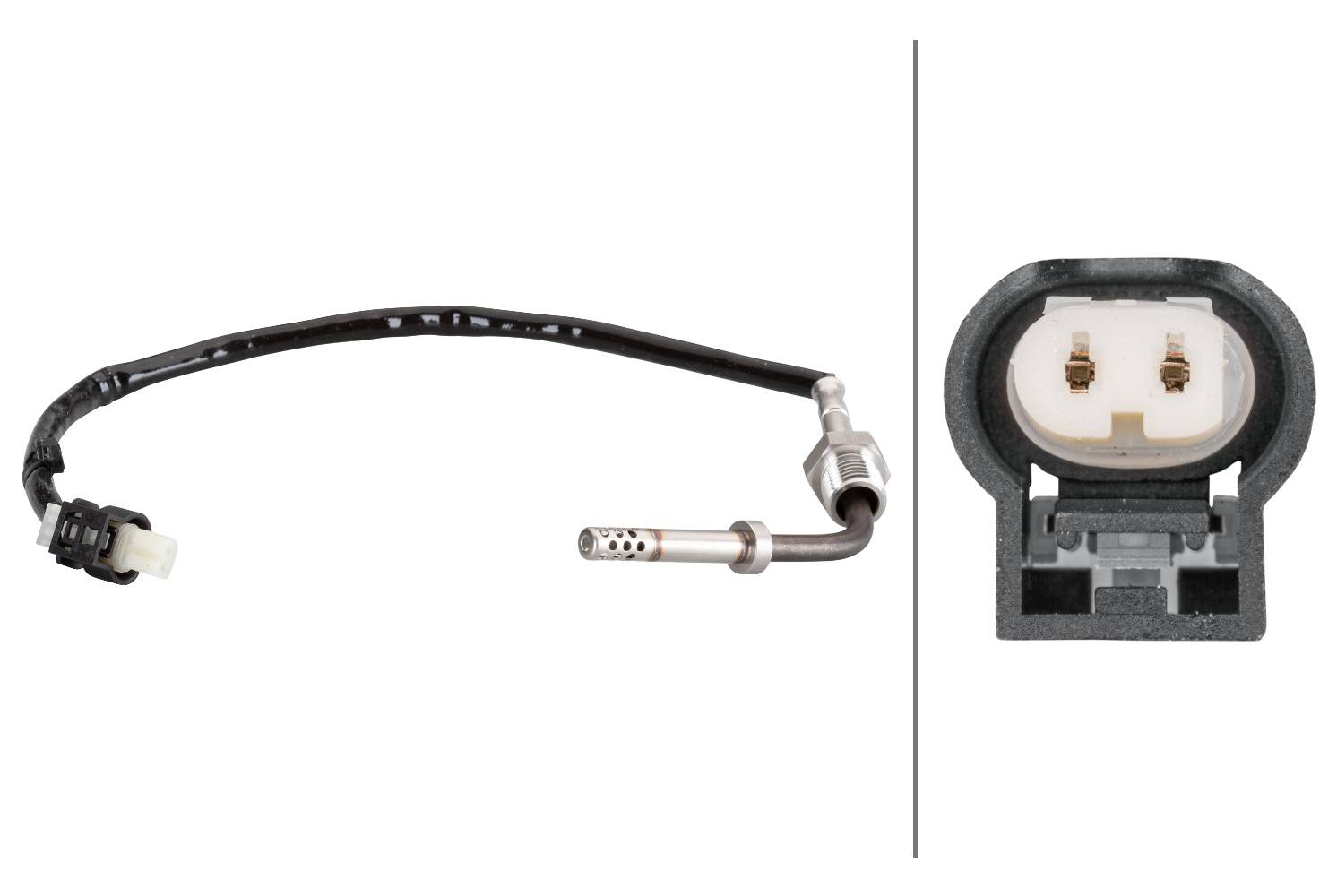 HELLA 6PT 010 376-131 Sensor, Abgastemperatur - 2-polig - geschraubt - Kabel: 295mm