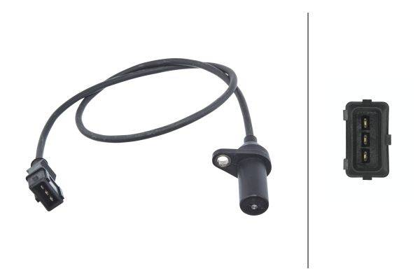 HELLA 6PU 009 146-431 Impulsgeber, Kurbelwelle - 12V - 3-polig - Kabel: 720mm