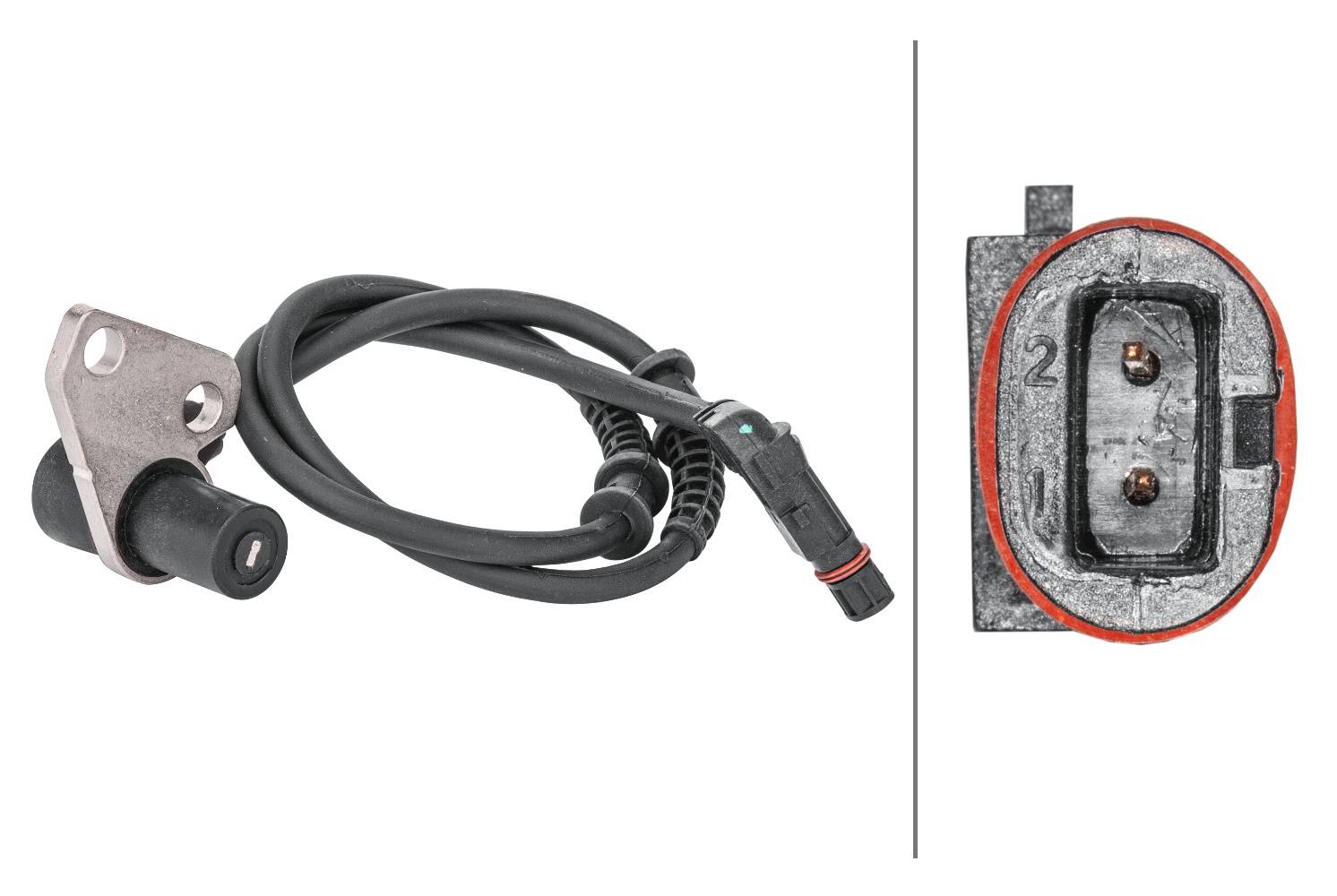 HELLA 6PU 012 806-821 Sensor, Raddrehzahl - 2-polig - vorne links - Kabel: 690mm