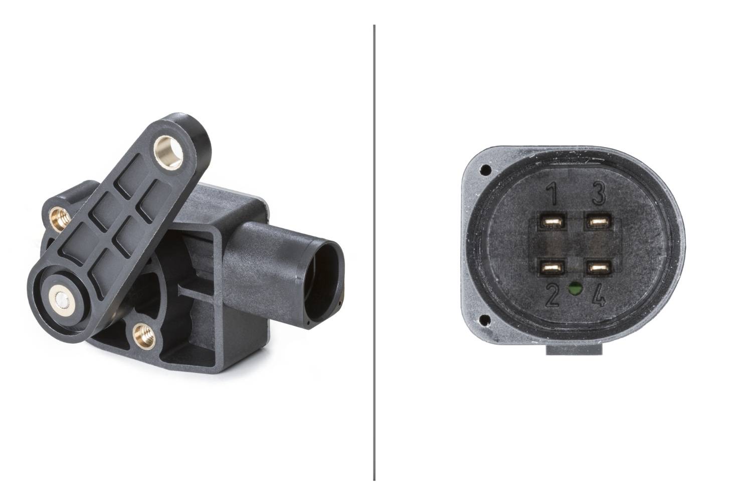 HELLA 6PM 008 739-001 Sensor, Xenonlicht (Leuchtweiteregulierung) - 4-polig