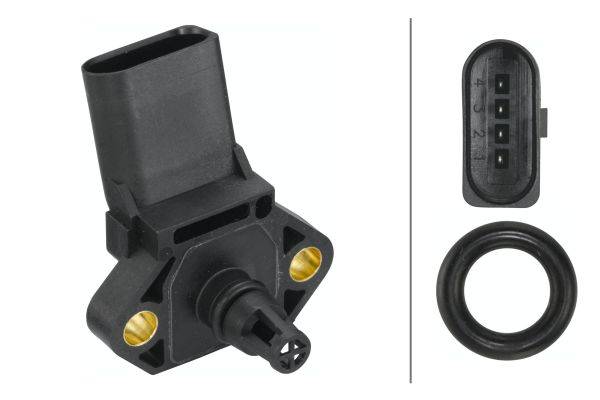 HELLA 6PP 009 400-551 Sensor, Ladedruck - 5V
