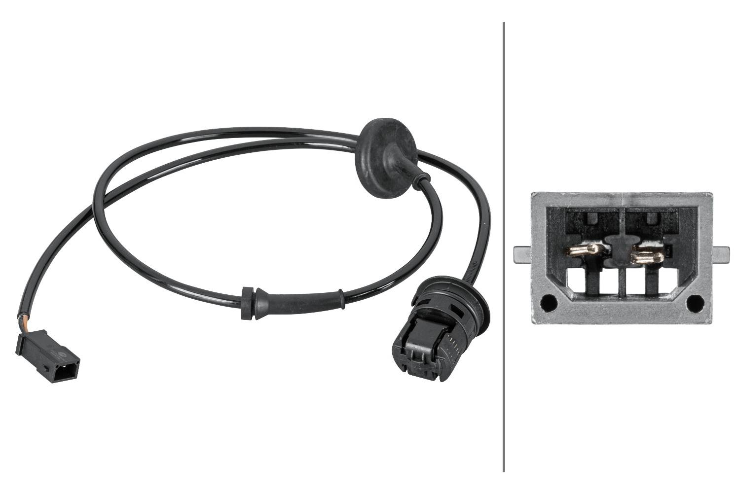 HELLA 6PU 012 806-901 Sensor, Raddrehzahl - 2-polig - Hinterachse beidseitig - Kabel: 1020mm