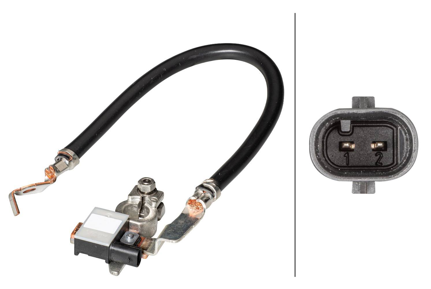 HELLA 6PK 013 442-901 Sensor, Batteriemanagement - 12V - geschraubt - Kabel: 355mm