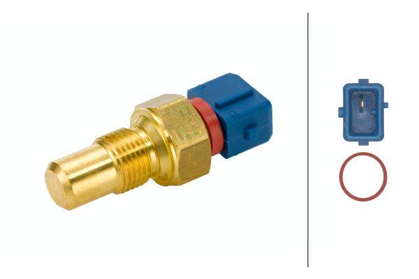 HELLA 6PT 009 107-681 Sensor, Öltemperatur - 12V - 1-polig - geschraubt