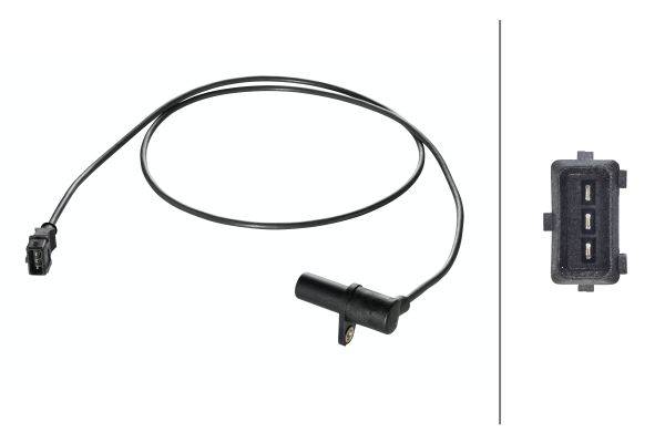 HELLA 6PU 009 146-081 Impulsgeber, Kurbelwelle - 12V - 3-polig - Kabel: 1335mm