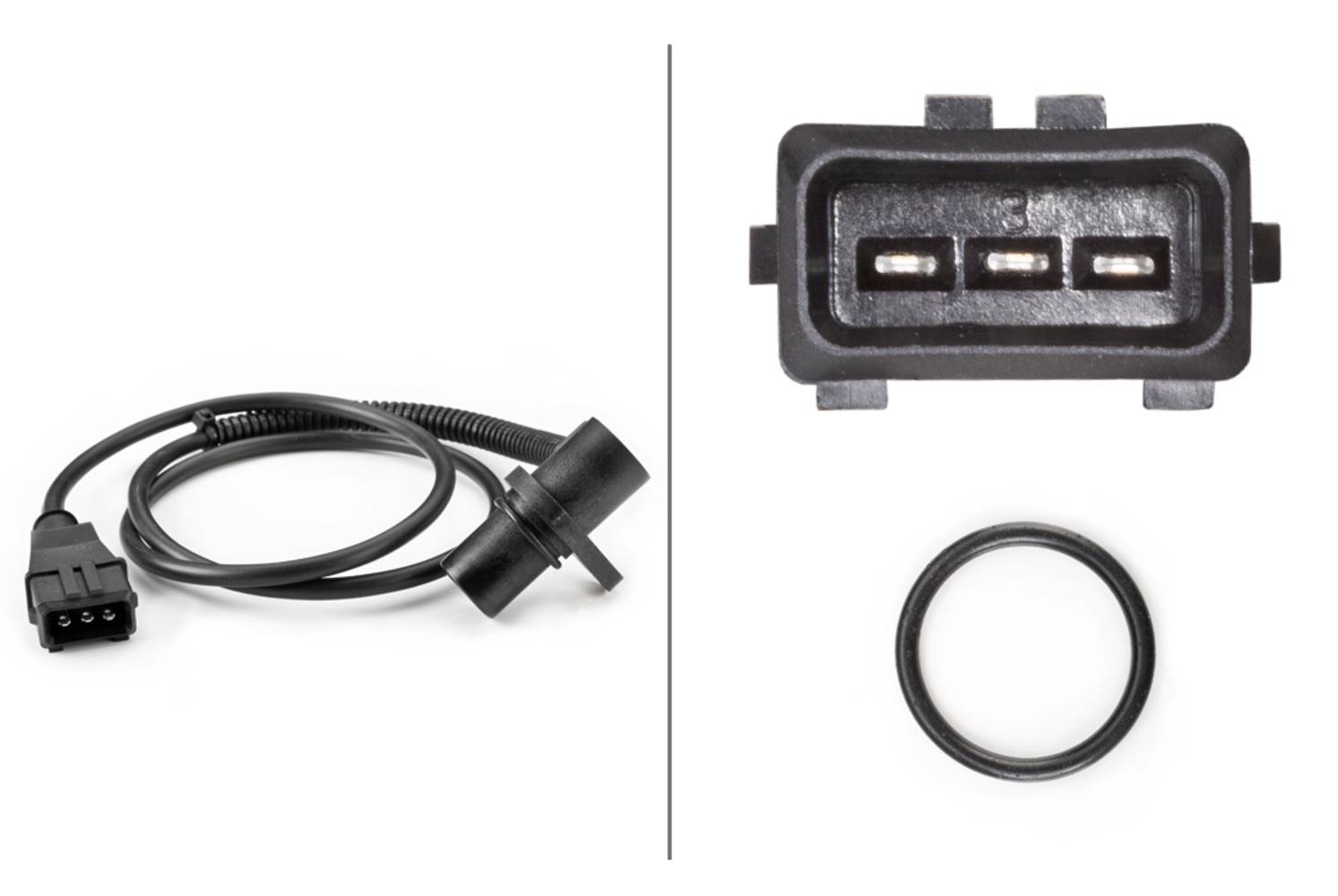 HELLA 6PU 009 163-831 Impulsgeber, Kurbelwelle - 12V - 3-polig - Kabel: 855mm