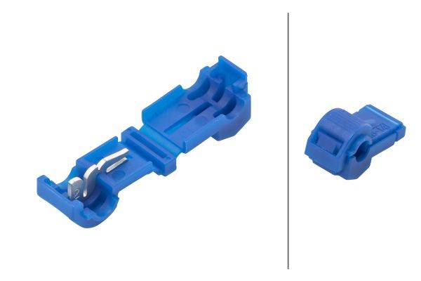 HELLA 8KV 713 222-812 Leitungsverbinder - von: 1.0mm² - bis: 1.5mm² - Flachstecker/Rundsteckhülse -