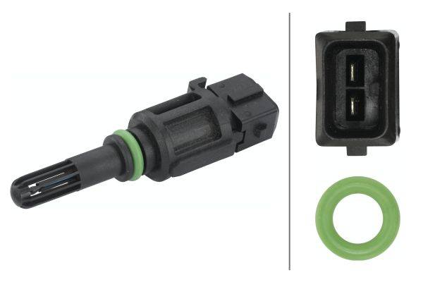 HELLA 6PT 009 109-131 Sensor, Ansauglufttemperatur - 12V - gesteckt
