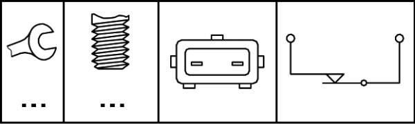 HELLA 6DD 008 622-151 Bremslichtschalter - 12V - Anschlussanzahl: 2 - Bajonett - Öffner - elektrisch