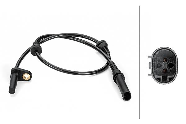 HELLA 6PU 012 806-471 Sensor, Raddrehzahl - 2-polig - Vorderachse beidseitig - Gesamtlänge653mm
