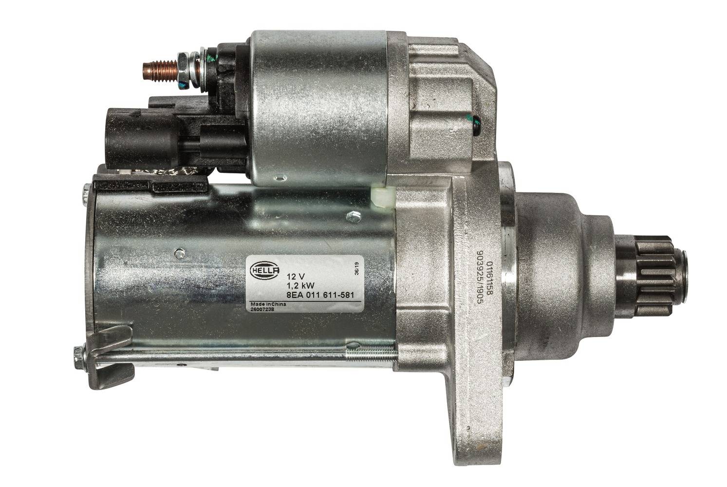 HELLA 8EA 011 611-581 Starter - 12V - 1.2kW - für u.a. VW Polo (6R1, 6C1)
