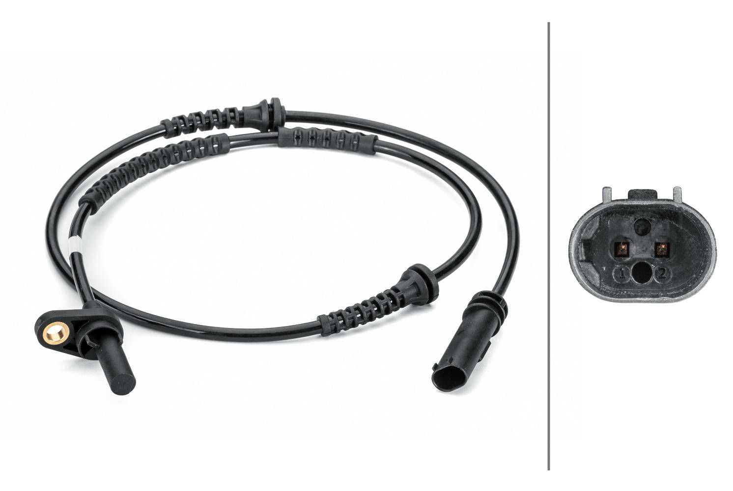 HELLA 6PU 012 806-441 Sensor, Raddrehzahl - 2-polig - Vorderachse beidseitig - Gesamtlänge988mm